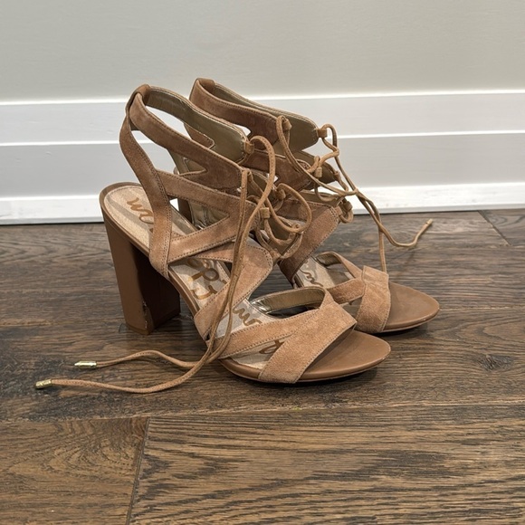 Sam Edelman Shoes - Sam Edelman Yardley tan nude suede heels sz 10
